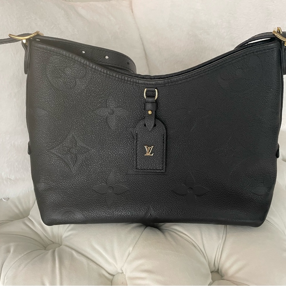 Louis Vuitton Black Empreinte Leather Carryall PM